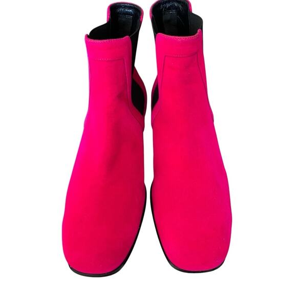 Roger Vivier Pink Pyramide Velvet Chelsea Boots size 36.5 size 6.5 - Picture 3 of 14